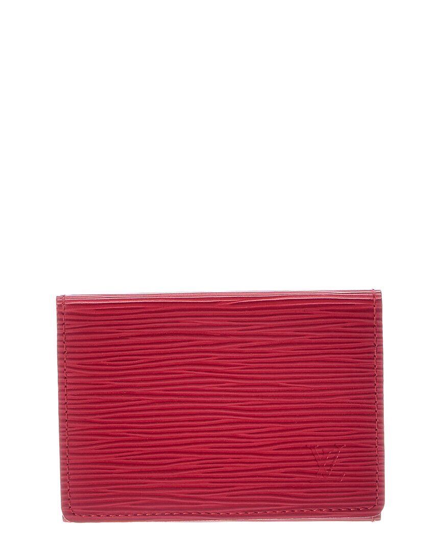 Louis Vuitton Louis Vuitton Red Leather Card Case Card Cover (Authentic Pre-Loved)