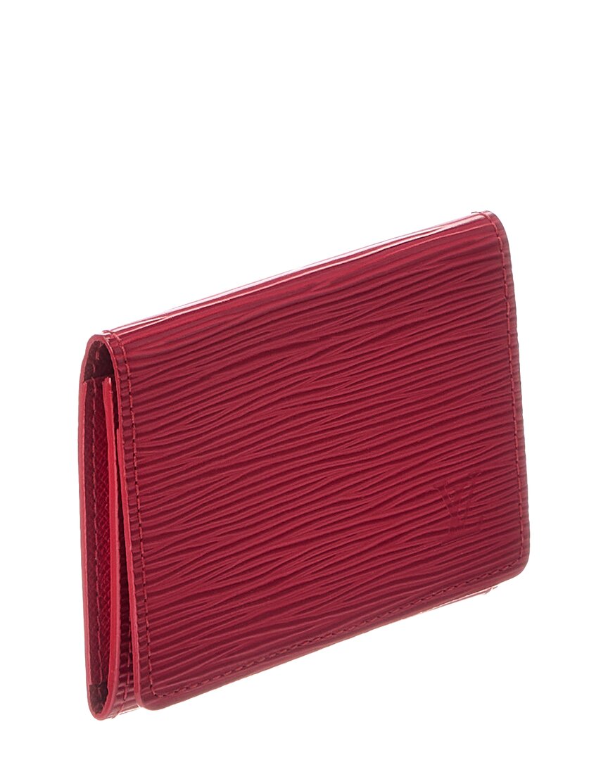 Louis Vuitton Louis Vuitton Red Leather Card Case Card Cover (Authentic Pre-Loved)