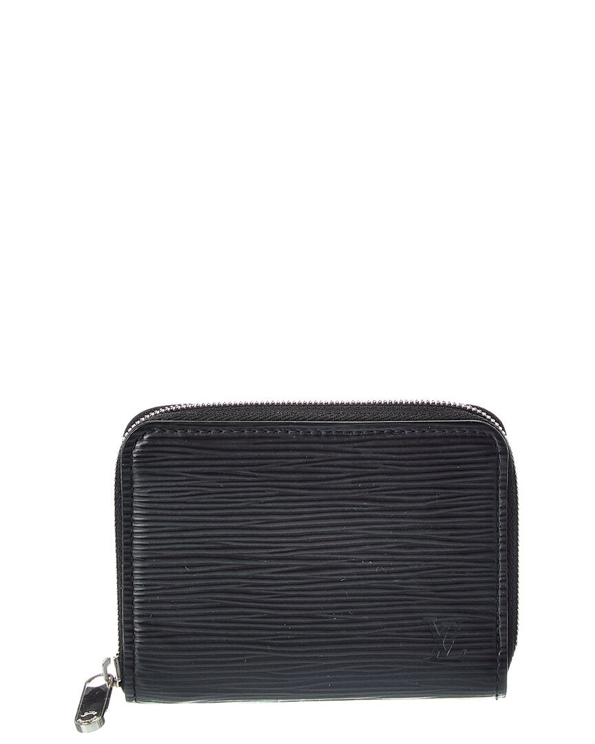 Louis Vuitton Louis Vuitton Black Calf Leather Zippy Coin Purse (Authentic Pre-Loved)
