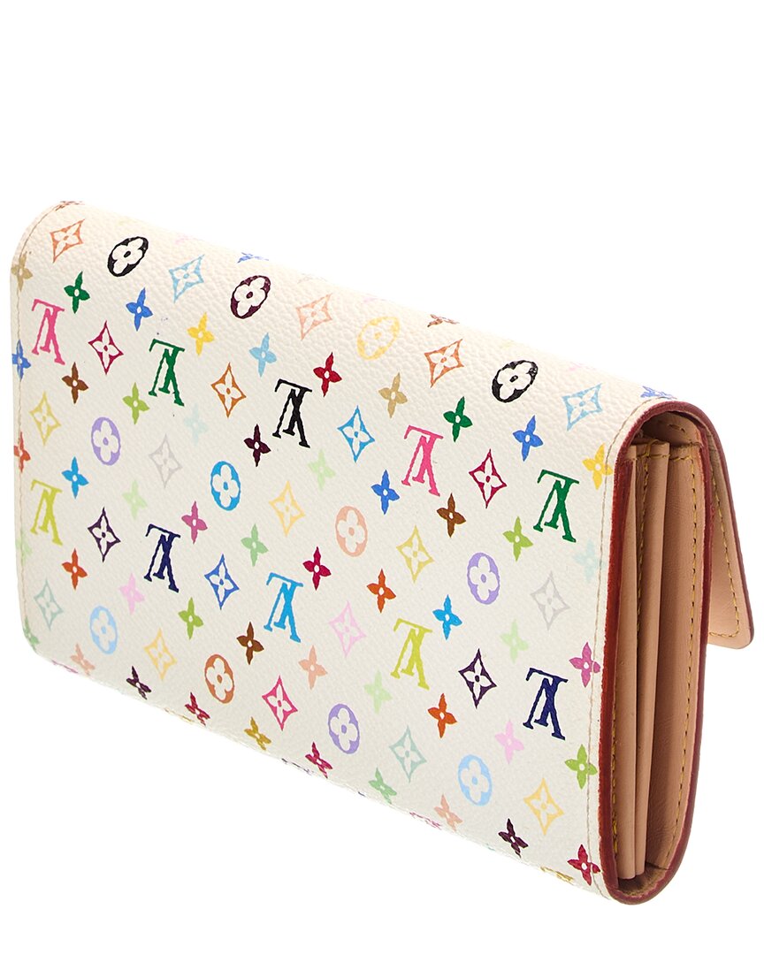 Louis Vuitton Louis Vuitton White Monogram Multicolor Canvas Sarah Wallet (Authentic