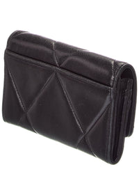 Chanel Chanel Black Quilted Lambskin Leather 19 Single Flap Wallet (Authentic