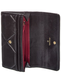 Chanel Chanel Black Quilted Lambskin Leather 19 Single Flap Wallet (Authentic