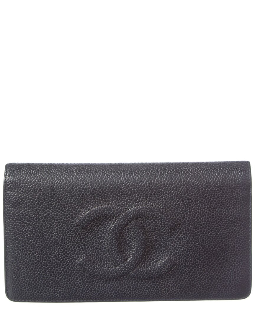 Chanel Chanel Black Caviar Leather Timeless Cc Wallet (Authentic Pre-Loved)