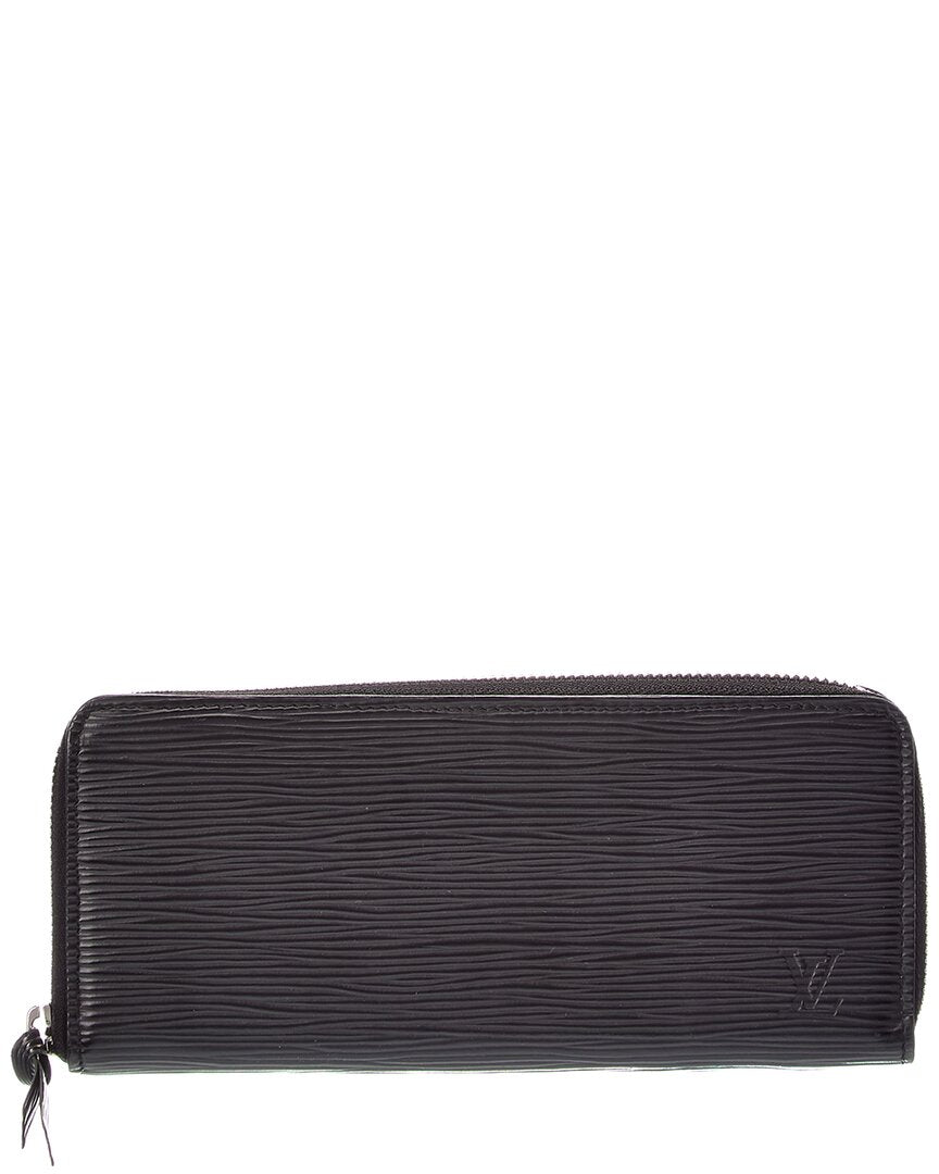 Louis Vuitton Louis Vuitton Black Calf Leather Wallet (Authentic Pre-Loved)