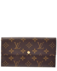 Louis Vuitton Louis Vuitton Brown Monogram Coated Canvas Porte Monnaie Credit (Authentic