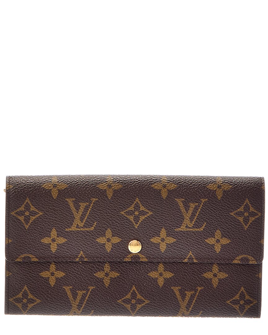 Louis Vuitton Louis Vuitton Brown Monogram Coated Canvas Porte Monnaie Credit (Authentic