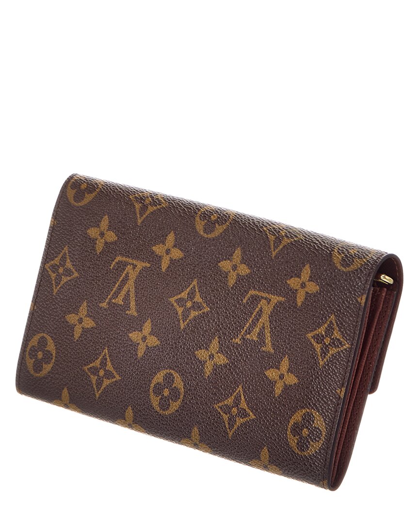 Louis Vuitton Louis Vuitton Brown Monogram Coated Canvas Porte Monnaie Credit (Authentic