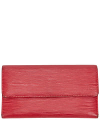 Louis Vuitton Louis Vuitton Red Epi International Wallet (Authentic Pre-Loved)