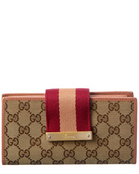 Gucci Gucci Pink Gg Canvas Wallet (Authentic Pre-Loved)