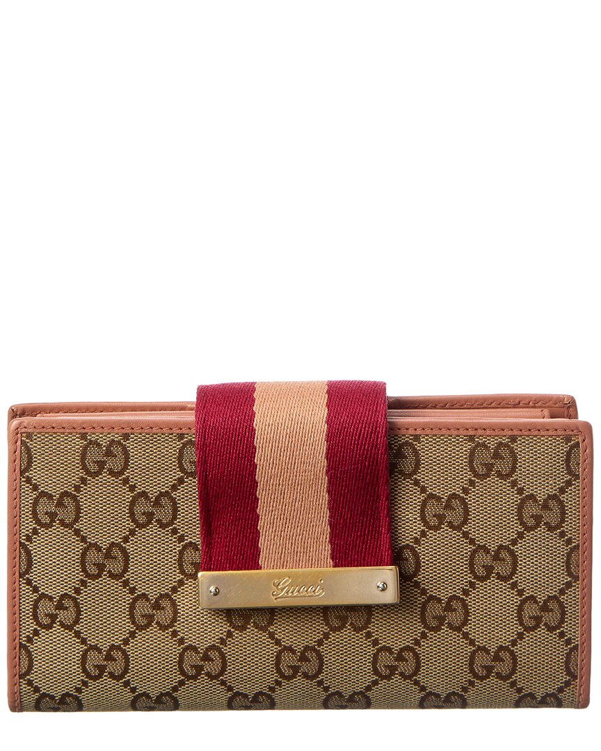 Gucci Gucci Pink Gg Canvas Wallet (Authentic Pre-Loved)