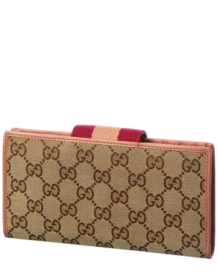 Gucci Gucci Pink Gg Canvas Wallet (Authentic Pre-Loved)