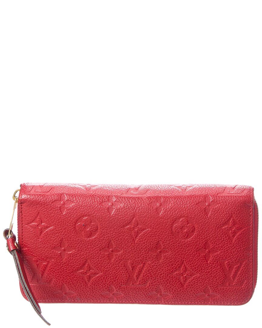 Louis Vuitton Louis Vuitton Cerise Empreinte Calf Leather Zippy Wallet Nm (Authentic