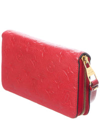 Louis Vuitton Louis Vuitton Cerise Empreinte Calf Leather Zippy Wallet Nm (Authentic