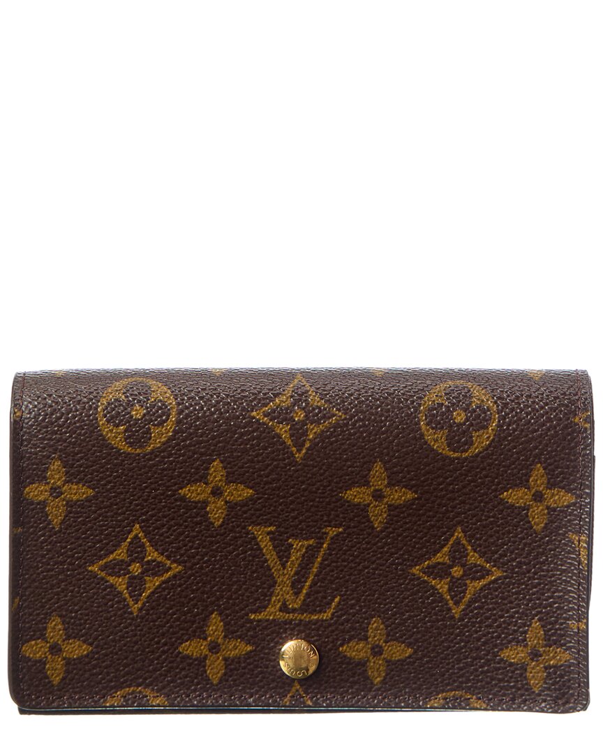 Louis Vuitton Louis Vuitton Brown Monogram Canvas Porte Monnaie Billets Trésor Nm (Authentic