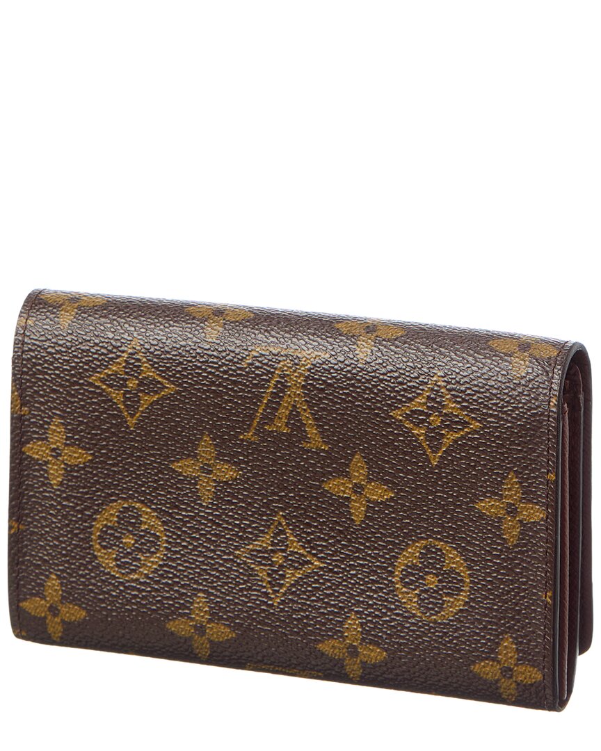 Louis Vuitton Louis Vuitton Brown Monogram Canvas Porte Monnaie Billets Trésor Nm (Authentic
