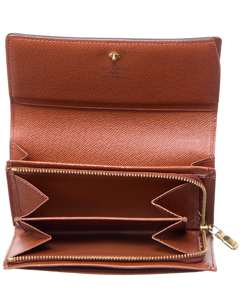 Louis Vuitton Louis Vuitton Brown Monogram Canvas Porte Monnaie Billets Trésor Nm (Authentic