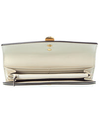 Gucci Gucci White Calfskin Leather Sylvie Continental Wallet (Authentic Pre-Loved)