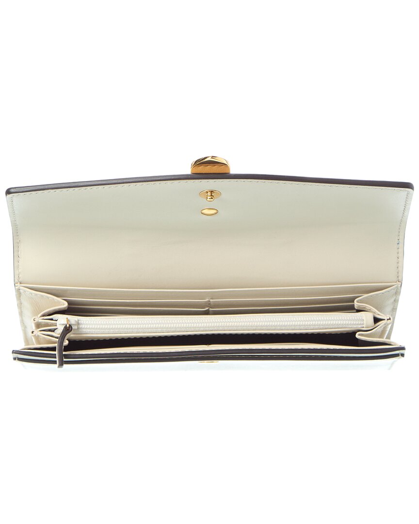 Gucci Gucci White Calfskin Leather Sylvie Continental Wallet (Authentic Pre-Loved)