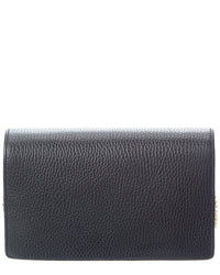 Gucci Gucci Black Calfskin Leather Gg Marmont Mini Wallet (Authentic Pre-Loved)
