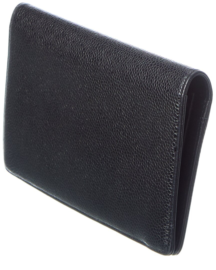 Chanel Chanel Black Caviar Leather Timeless Cc Yen Wallet (Authentic Pre-Loved)