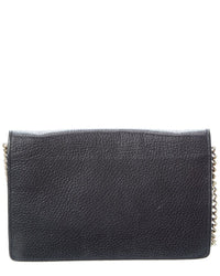 Gucci Gucci Black Pebbled Calfskin Leather Soho Wallet On Chain (Authentic Pre-Loved)