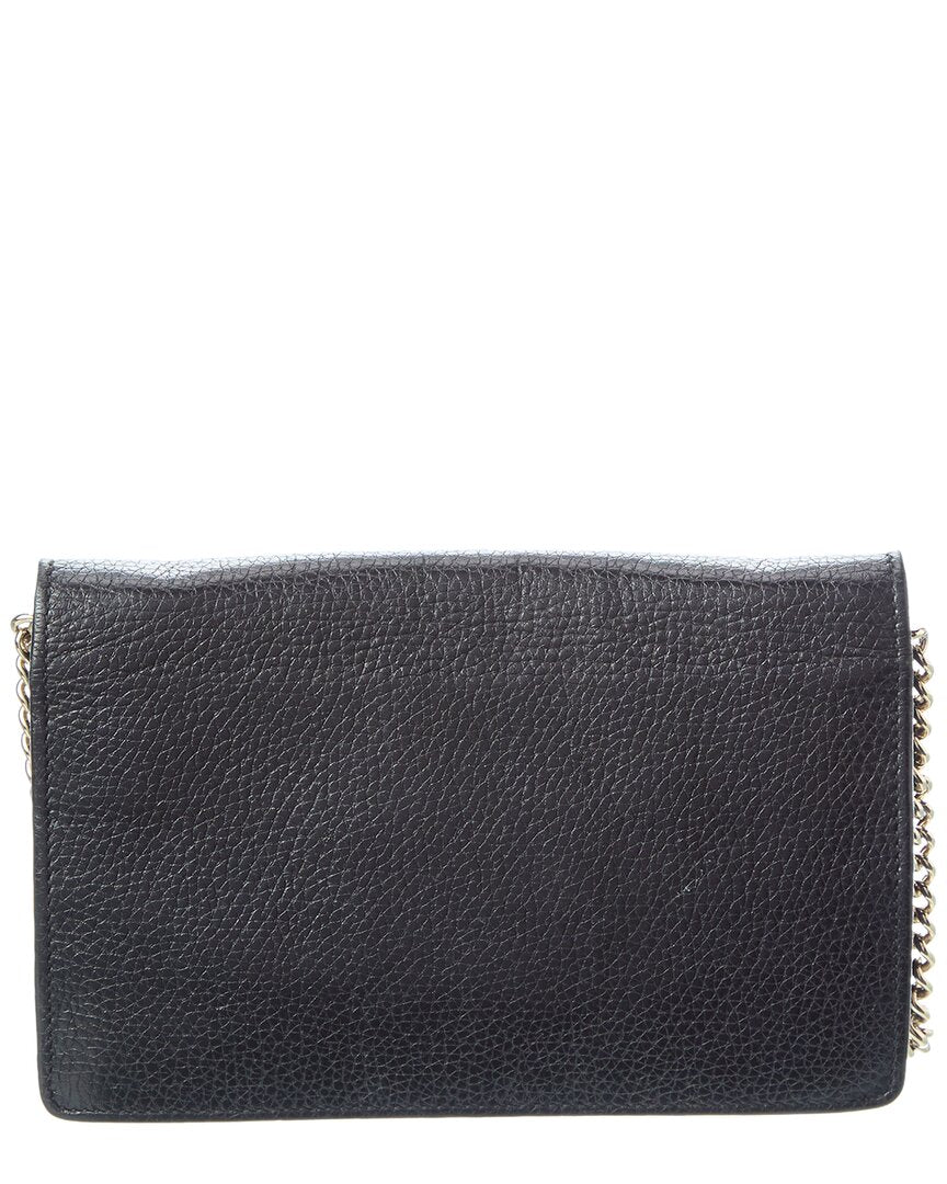 Gucci Gucci Black Pebbled Calfskin Leather Soho Wallet On Chain (Authentic Pre-Loved)