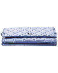 Chanel Chanel Blue Lambskin Classic Quilted Wallet On Chain (Authentic Pre-Loved)