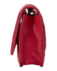 Chanel Chanel Red Caviar Leather Boy Wallet On Chain (Authentic Pre-Loved)