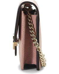 Gucci Gucci Pink Leather Interlocking Wallet On Chain Small (Authentic Pre-Loved)