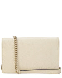 Gucci Gucci White Leather Interlocking Wallet On Chain Small (Authentic Pre-Loved)