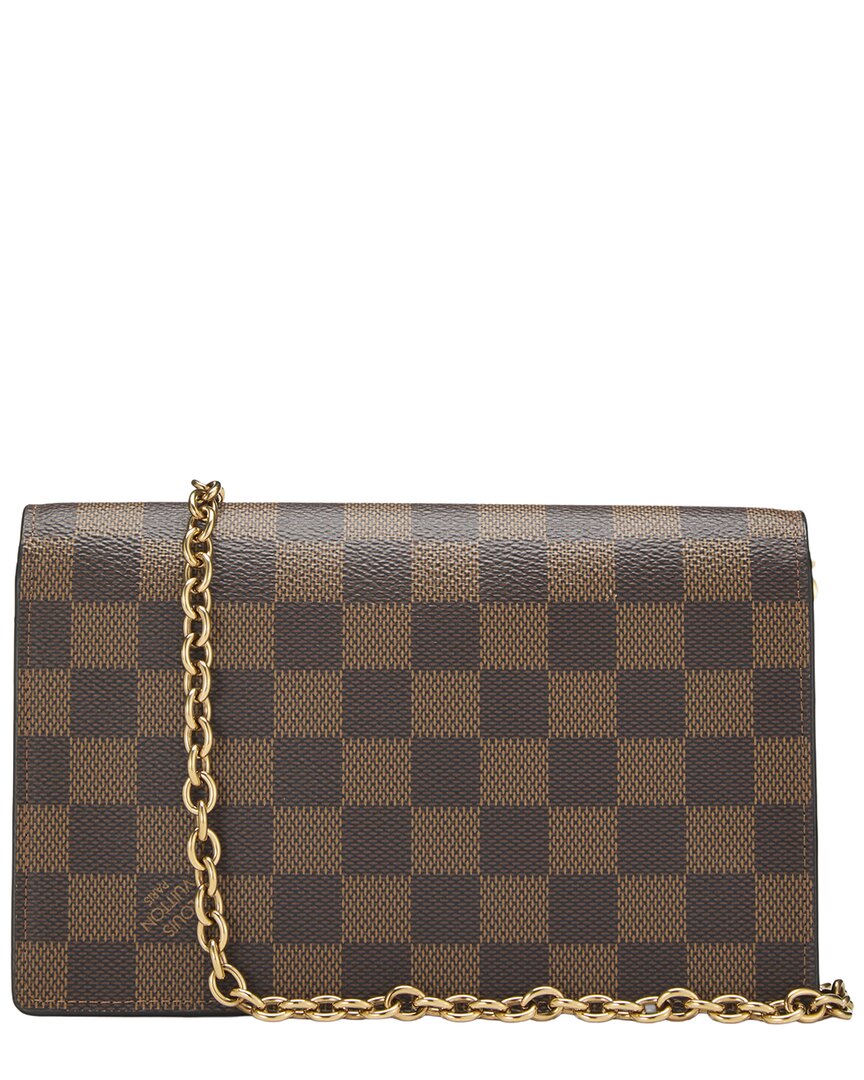 Louis Vuitton Louis Vuitton Brown Damier Ebene & Leather Vavin Wallet On Chain (Authentic