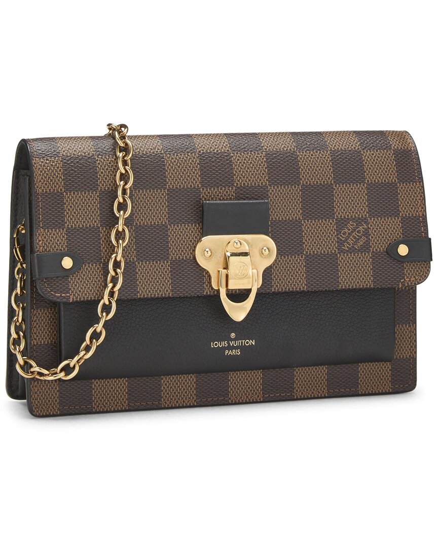 Louis Vuitton Louis Vuitton Brown Damier Ebene & Leather Vavin Wallet On Chain (Authentic
