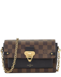 Louis Vuitton Louis Vuitton Brown Damier Ebene & Leather Vavin Wallet On Chain (Authentic