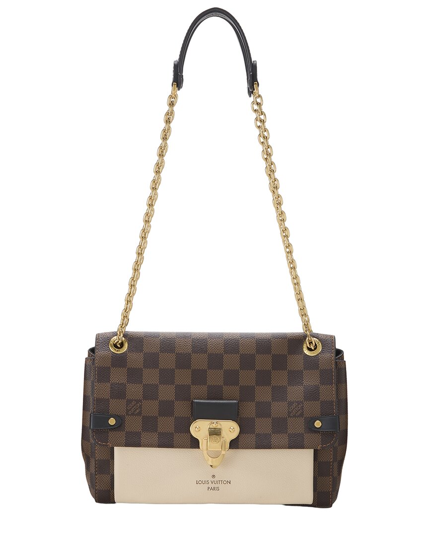 Louis Vuitton Louis Vuitton Brown Damier Ebene & Leather Vavin Wallet On Chain (Authentic