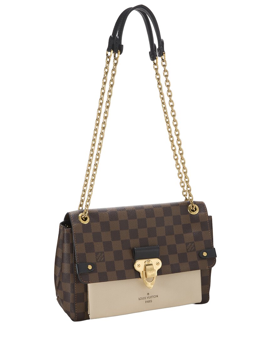 Louis Vuitton Louis Vuitton Brown Damier Ebene & Leather Vavin Wallet On Chain (Authentic