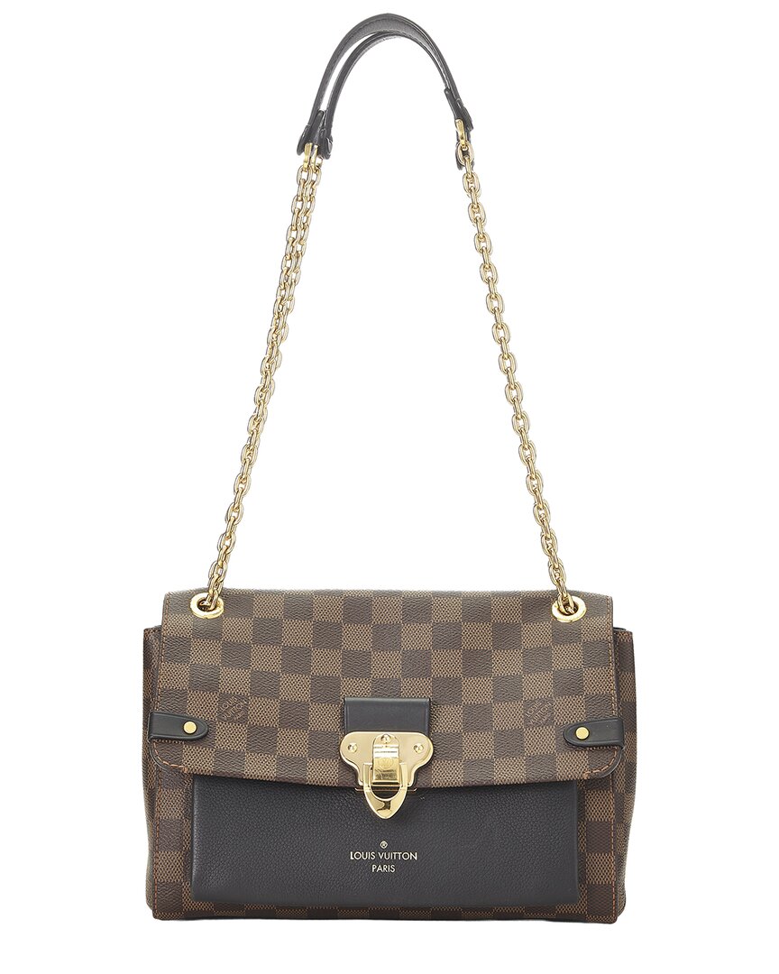 Louis Vuitton Louis Vuitton Brown Damier Ebene & Leather Vavin Wallet On Chain (Authentic