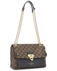 Louis Vuitton Louis Vuitton Brown Damier Ebene & Leather Vavin Wallet On Chain (Authentic