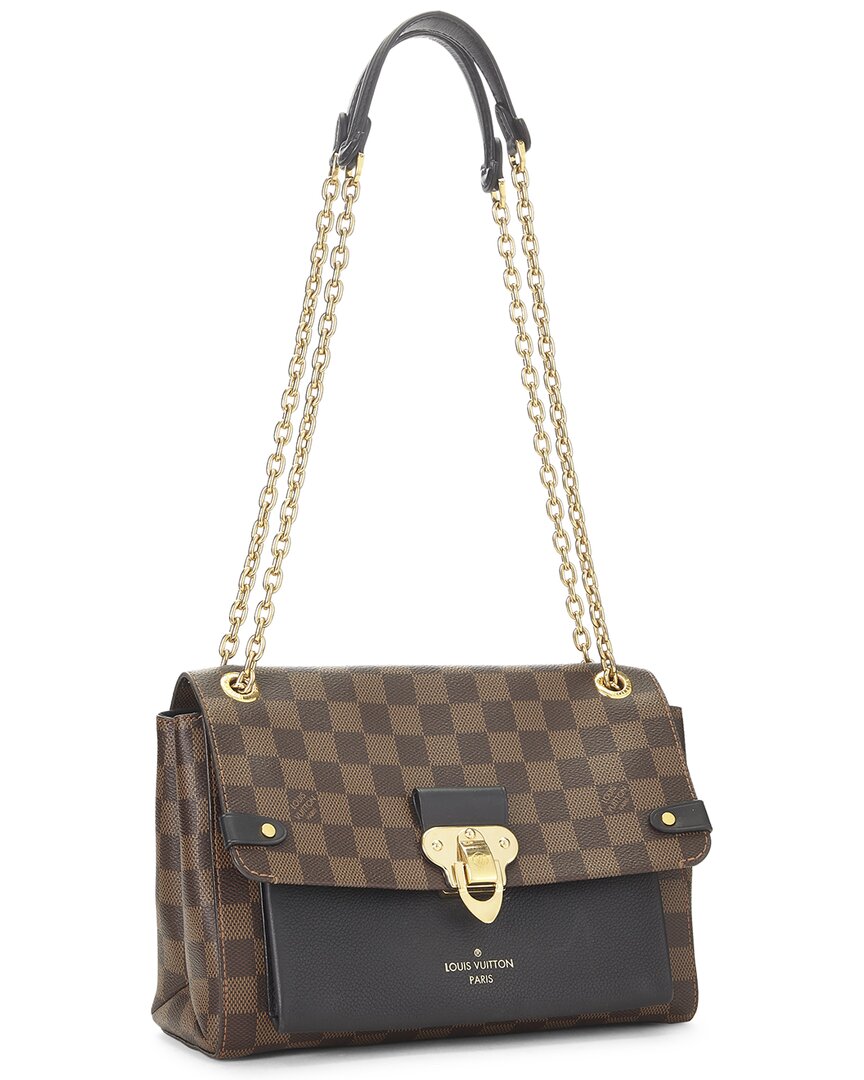 Louis Vuitton Louis Vuitton Brown Damier Ebene & Leather Vavin Wallet On Chain (Authentic