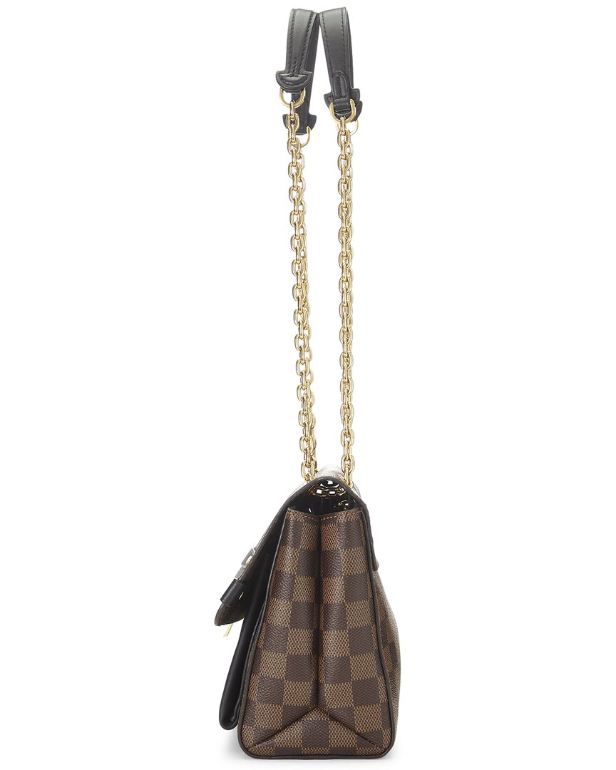 Louis Vuitton Louis Vuitton Brown Damier Ebene & Leather Vavin Wallet On Chain (Authentic