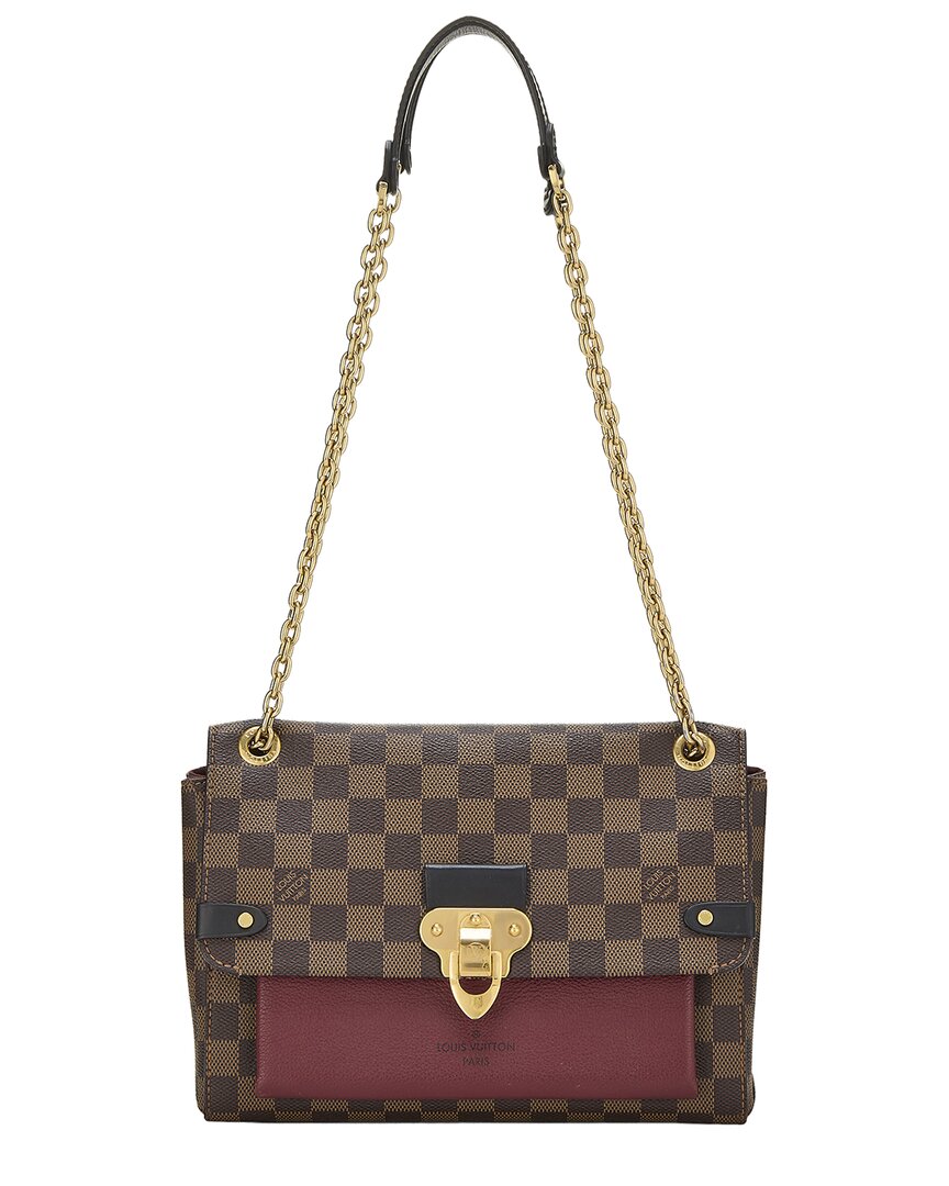 Louis Vuitton Louis Vuitton Brown Damier Ebene & Leather Vavin Wallet On Chain (Authentic