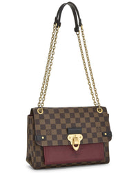 Louis Vuitton Louis Vuitton Brown Damier Ebene & Leather Vavin Wallet On Chain (Authentic