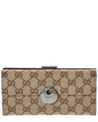 Gucci Gucci Brown Gg Canvas Eclipse Continental Wallet (Authentic Pre-Loved)