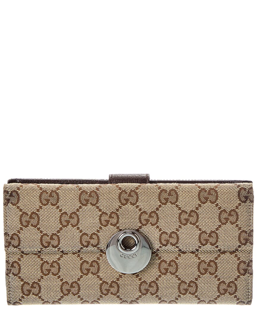 Gucci Gucci Brown Gg Canvas Eclipse Continental Wallet (Authentic Pre-Loved)