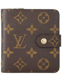 Louis Vuitton Louis Vuitton Brown Monogram Coated Canvas Compact Zip (Authentic Pre-Loved)