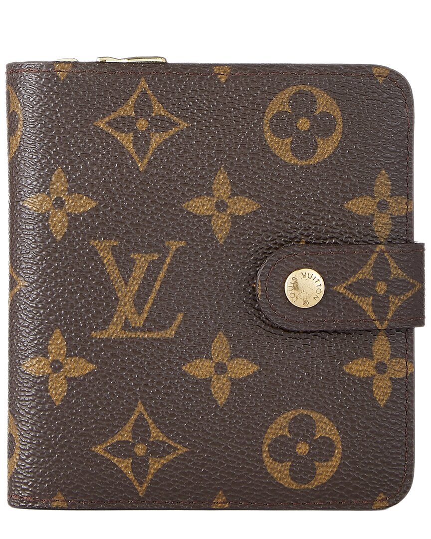 Louis Vuitton Louis Vuitton Brown Monogram Coated Canvas Compact Zip (Authentic Pre-Loved)