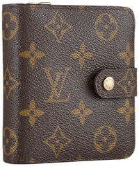 Louis Vuitton Louis Vuitton Brown Monogram Coated Canvas Compact Zip (Authentic Pre-Loved)