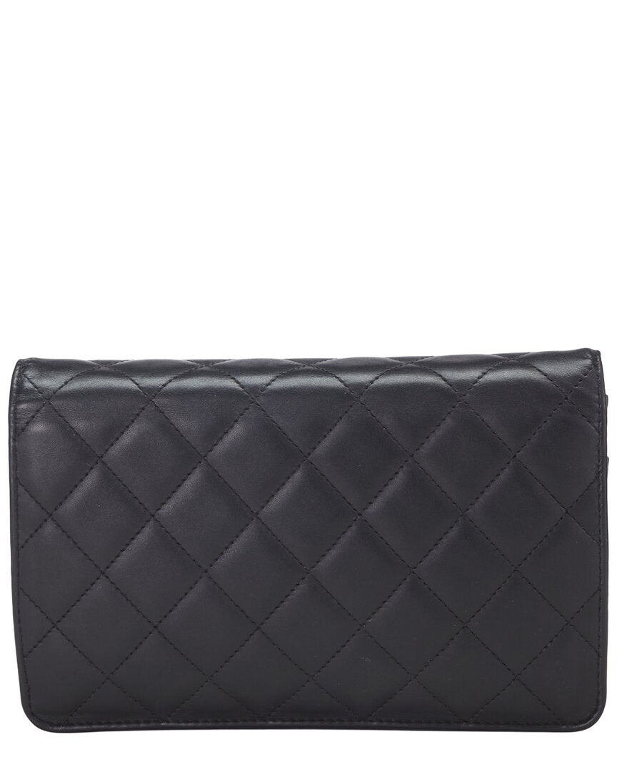 Chanel Chanel Black Quilted Calfskin Leather Cambon Wallet On Chain (Authentic Pre-