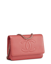 Chanel Chanel Pink Caviar Leather Timeless Cc Wallet On Chain (Authentic Pre-Loved)