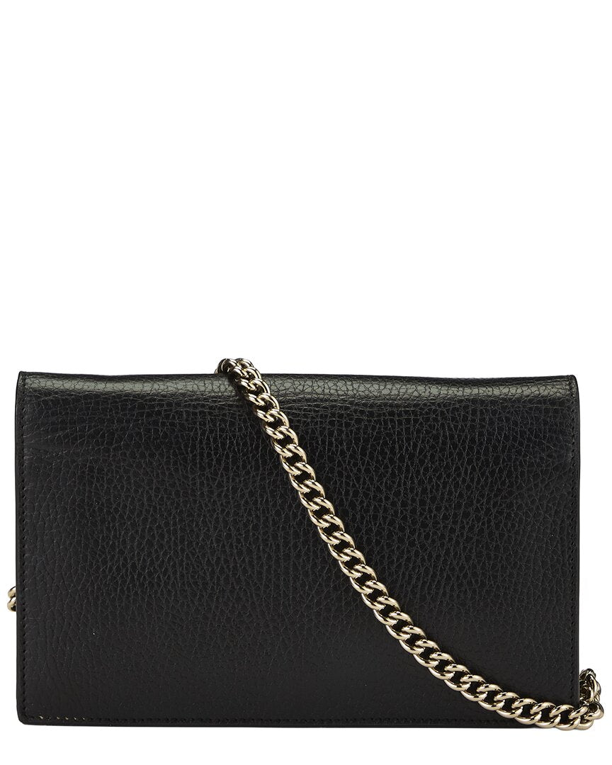 Louis Vuitton Gucci Black Leather Interlocking Crossbody Small (Authentic Pre-Loved)