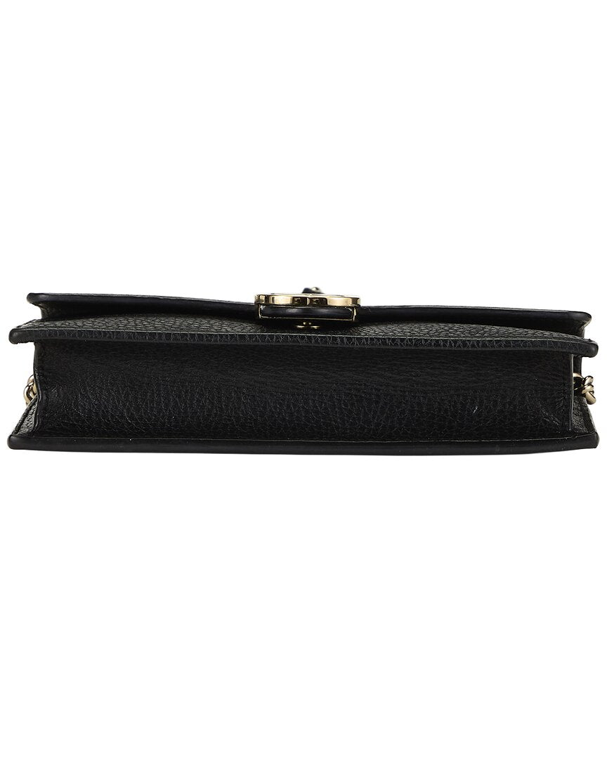 Louis Vuitton Gucci Black Leather Interlocking Crossbody Small (Authentic Pre-Loved)